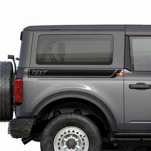 Achterzijde streep streepstickers stickers voor Musclecar horse
