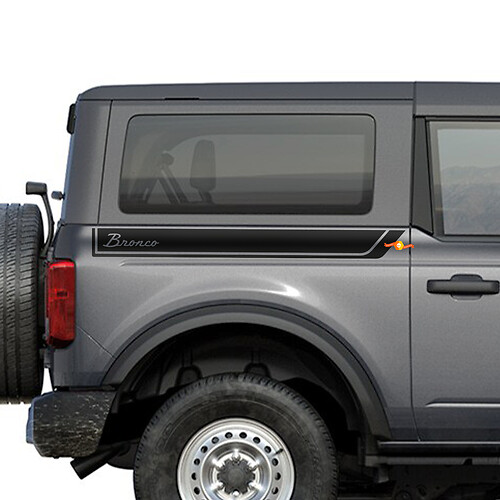 Achterzijde streep streepstickers stickers voor Ford Bronco
