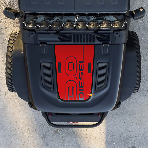 Hood 3.0 Diesel Jeep Graphic Vinyl Decal Sticker
