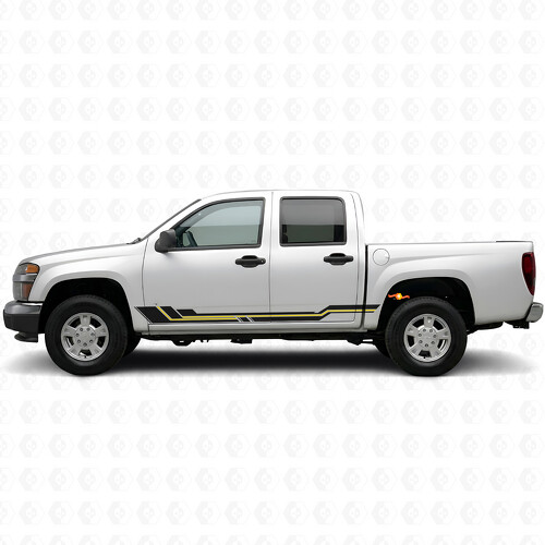 Parallel Accent Deur- en Zijkasten Vinyl Strepen voor Chevrolet Colorado 1e Generatie 2004-2012