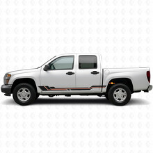 Parallel Accent Deur- en Zijkasten Vinyl Strepen voor Chevrolet Colorado 1e Generatie 2004-2012_2