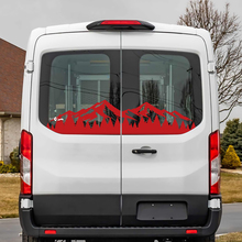 Ford Transit achterruit bergen bos vinyl sticker sticker
 3