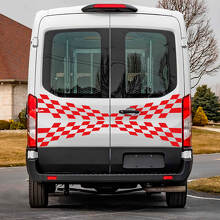 Musclecar transit achterste geruite graphics vinyl sticker sticker
 3