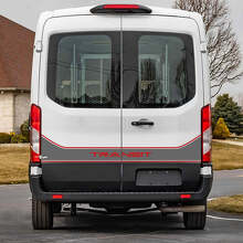 Transit Lettering Line Achterdeuren Graphics Vinyl Decal Sticker 4 voor Musclecar Transit 2