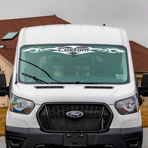 Custom Tribal Banner — Vinylsticker (voorruit) voor Ford Transit