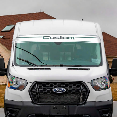 Custom Double Line Banner — Vinylsticker (voorruit) voor Ford Transit