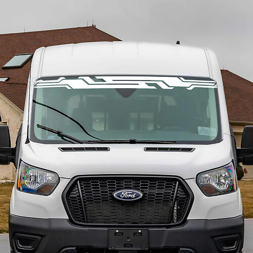 Ford Transit Stripes WindsHield Vinyl Decal Sticker 2
 1