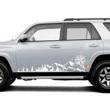 Mountains & Compass Side Vinyl Decal Kit voor Toyota 4Runner Tacoma Tundra_2