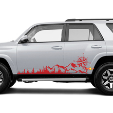 Zijbomen bergen en kompaszijde vinylsticker sticker geschikt voor Toyota 4Runner Tacoma Tundra
 3