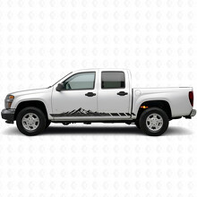 Bergtopografische Deur- en Rocker Panel Vinyl Strepen voor Chevrolet Colorado 1e Generatie 2004-2012_2