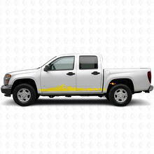 Bergtopografische Deur- en Rocker Panel Vinyl Strepen voor Chevrolet Colorado 1e Generatie 2004-2012_3