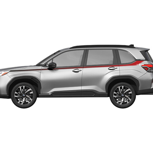 Zijdeuren rocker paneel racestrepen vinyl sticker - grafische sticker universele fit subaru forester
