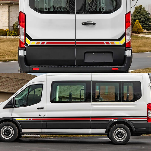 Ford Transit Retro Achter zijdeuren Afbeeldingen Vinyl Decal Sticker
