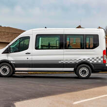 Musclecar Transit Geroolde vlaggenstrepen Zij deuren Afbeeldingen Vinyl Decal Sticker
 2