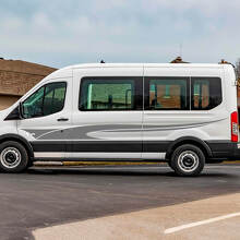 Musclecar Transit Geroolde vlaggenstrepen Zij deuren Afbeeldingen Vinyl Decal Sticker
 2