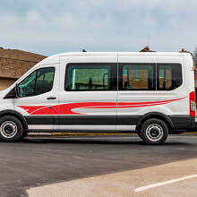 Musclecar Transit Geroolde vlaggenstrepen Zij deuren Afbeeldingen Vinyl Decal Sticker
 3