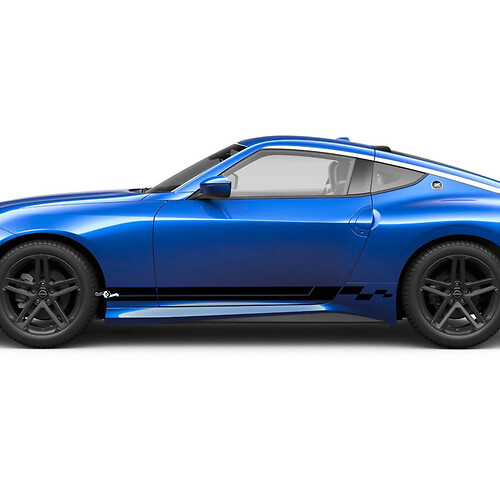 Side geruite Stripe Decal Kit voor Nissan Z Sport
