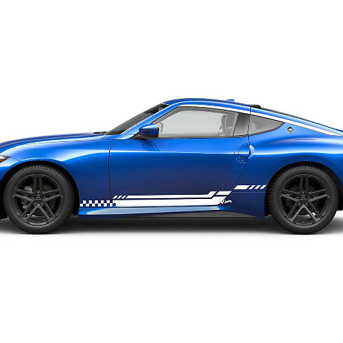 Zijzijde Ruitjesstreep Decal Kit 2 voor Nissan Z Sport