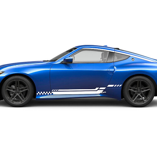 Zijstreep geruite sticker kit voor Nissan Z Sport
