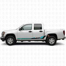 Retro Mountain Wave Deur- en Rocker Panel Vinyl Strepen voor Chevrolet Colorado 1e Generatie 2004-2012_2