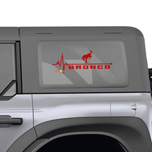 Ford Bronco Achterzijde Raam hart Puls Love grafische stickers
 2