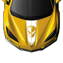 Jake Skull Motorkap Vinyl Sticker Voor Chevy Corvette C8_2