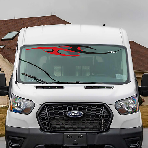 Ford transit tribale strepen voorruit vinyl sticker sticker 4
