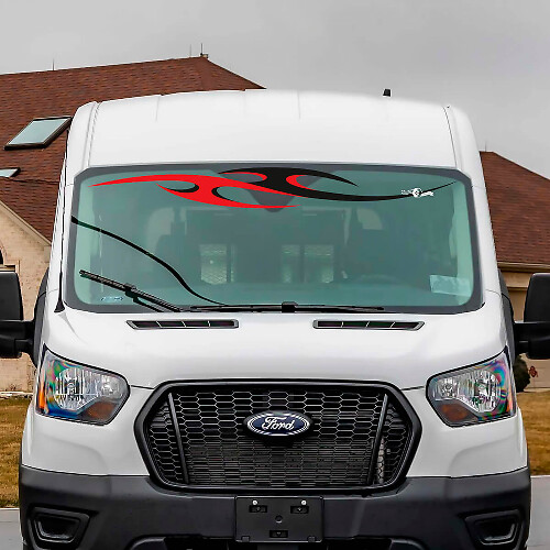 Ford transit tribale strepen voorruit vinyl sticker sticker 4
