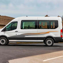 Vlamverloop Zijdeur Strepen Grafische Vinyl Sticker Decal voor Musclecar Transit 2