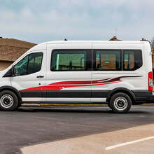 Vlamverloop Zijdeur Strepen Grafische Vinyl Sticker Decal voor Musclecar Transit 3