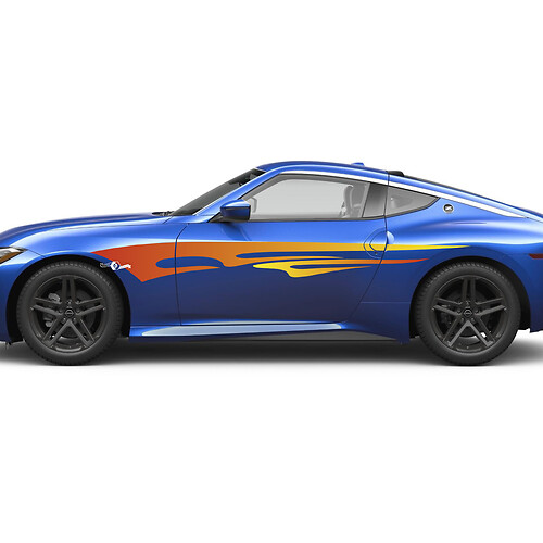 Zijstreep geruite sticker kit voor Nissan Z Sport
