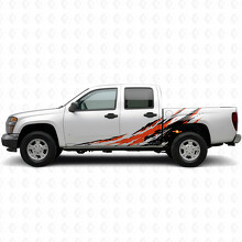 Versleten Splash Deur- & Zijkant Vinyl Strepen voor Chevrolet Colorado 1e Gen 2004-2012_2