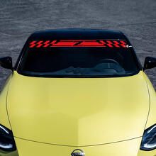 Voorruit z geruite streep stick -sticker voor Nissan Z Sport
 3