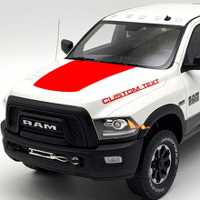 Blackout- en Custom Text Motorkap Vinylstickers Kit voor Dodge Ram 2500_2