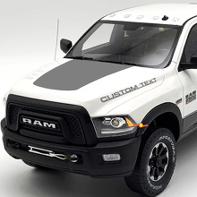 Blackout- en Custom Text Motorkap Vinylstickers Kit voor Dodge Ram 2500_3