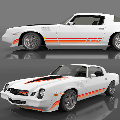 Retro vintage sticker sticker strepen kit voor 1980 1981 Chevrolet Camaro Z28 2
