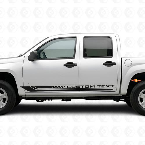 Custom Text Frame Deur- en dorpelvinylstrepen voor Chevrolet Colorado 1e generatie 2004-2012_1
