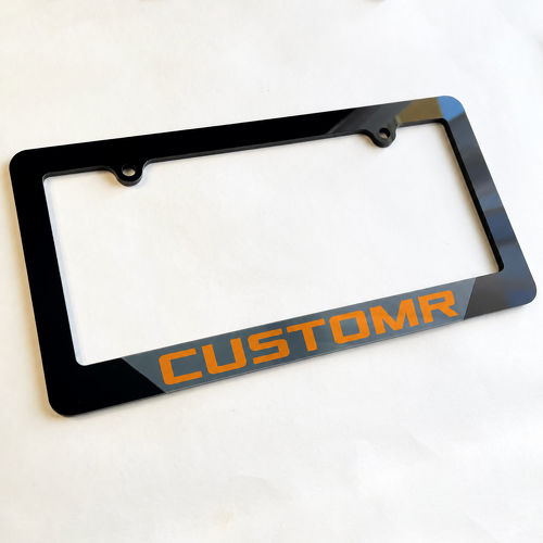 Tremor Style Orange CustomR Lettering US Format — Kentekenframe (universeel)