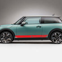 Geometrische zijstrepen racegraphics decal set voor Mini Cooper S 3