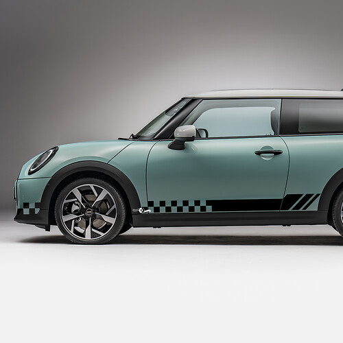 Zijraces geruite strepen Graphics Decal voor Mini Cooper S 5
