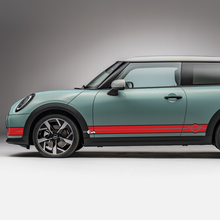 Zijracing 2 kleuren strepen grafische sticker voor mini cooper s
 3