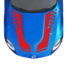 Hood Checkered Stripe Decal Kit voor Nissan Z Sport
 3