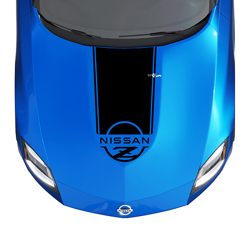 Hood Checkered Stripe Decal Kit voor Nissan Z Sport
