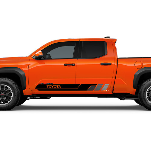 Zij deuren rocker paneelstrepen vinylstickers sticker kit voor Toyota Tacoma
