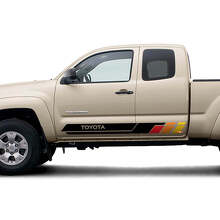 Retro Stijl Zijdeurstrepen Vinyl Decal Kit voor Toyota Tacoma_4