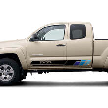 Retro Stijl Zijdeurstrepen Vinyl Decal Kit voor Toyota Tacoma_5