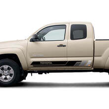 Retro Stijl Zijdeurstrepen Vinyl Decal Kit voor Toyota Tacoma_6