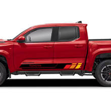 Retro Stijl Zijdeurstrepen Vinyl Decal Kit voor Toyota Tacoma_8