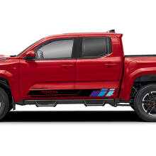 Retro Stijl Zijdeurstrepen Vinyl Decal Kit voor Toyota Tacoma_9