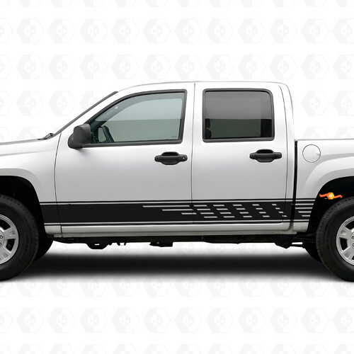Afwisselende gleuven deur- & dorpelvinylstrips voor Chevrolet Colorado 1e generatie 2004-2012_1